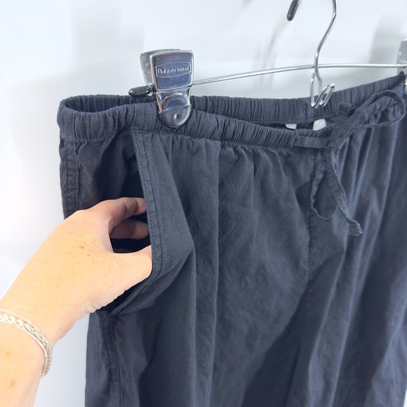 Athleta Paradise Wide Leg Pants Womens Large Linen Blend Pockets Casual Comfy - Picture 4 of 12